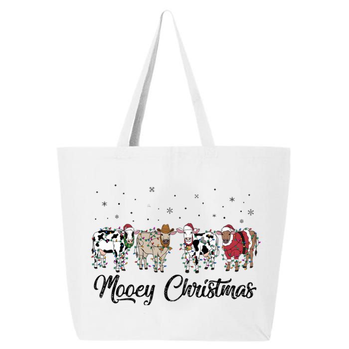 Mooey Christmas Funny Cow Holiday Xmas Holiday 25L Jumbo Tote