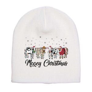 Mooey Christmas Funny Cow Holiday Xmas Holiday Short Acrylic Beanie