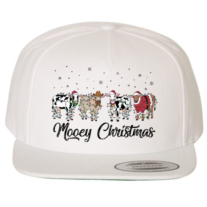 Mooey Christmas Funny Cow Holiday Xmas Holiday Wool Snapback Cap