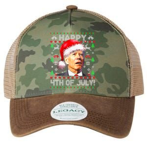 Merry Christmas Funny Joe Biden Happy 4th of July Ugly Xmas Legacy Tie Dye Trucker Hat