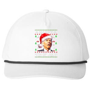 Merry Christmas Funny Joe Biden Happy 4th of July Ugly Xmas Snapback Five-Panel Rope Hat