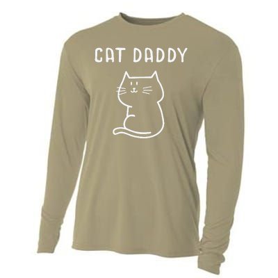 Meow Cat Father Best Daddy Ever Papa Paw Love Kitten Cooling Performance Long Sleeve Crew