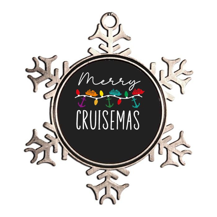 Merry Cruisemas Family Cruise Christmas Cruisin Crew Metallic Star Ornament