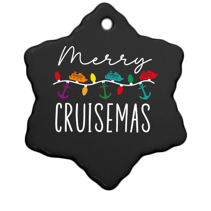 Merry Cruisemas Family Cruise Christmas Cruisin Crew Ceramic Star Ornament