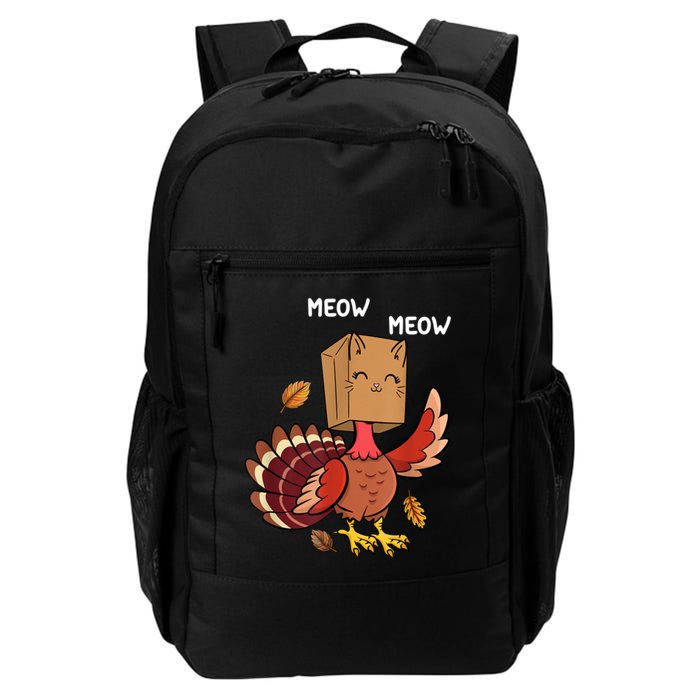 Meow Cat Funny Thanksgiving Turkey Backpack