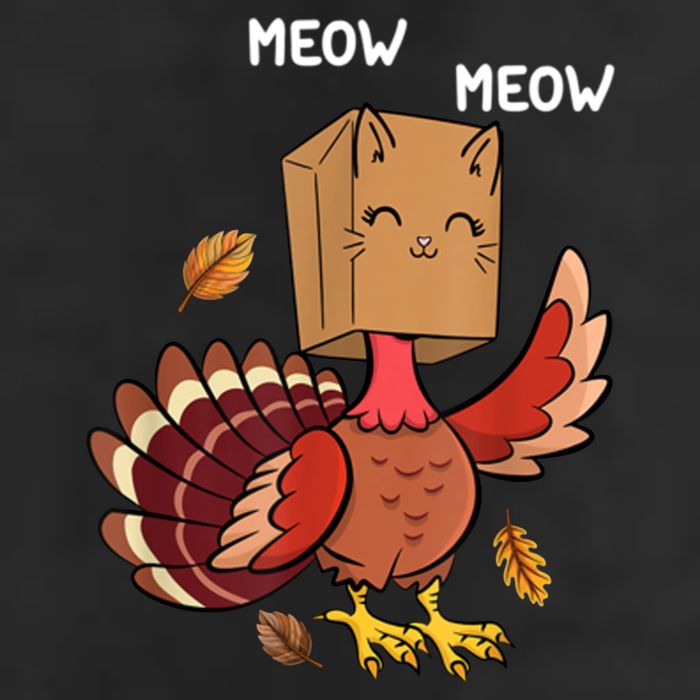 Meow Cat Funny Thanksgiving Turkey Hat