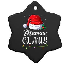 Mamaw Claus Family Matching Santa Christmas Gift Ceramic Star Ornament