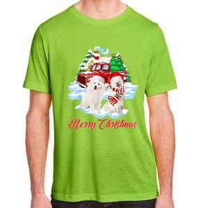 Merry Christmas Funny Santa Samoyed Dog Lover Christmas Adult ChromaSoft Performance T-Shirt