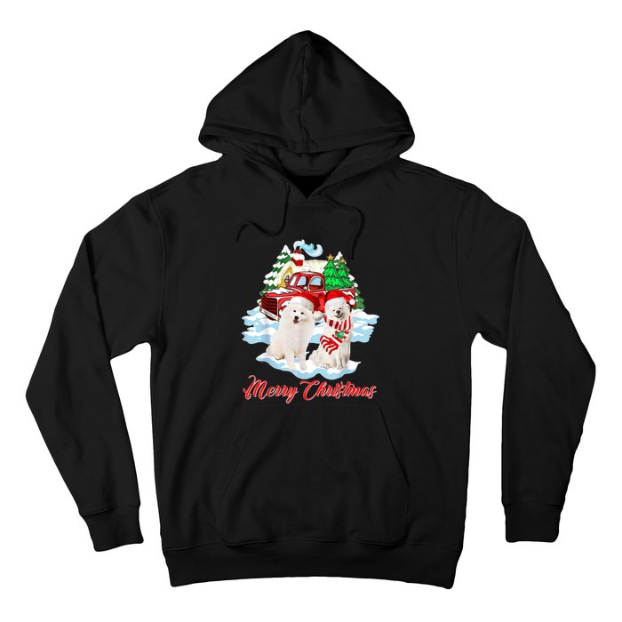 Merry Christmas Funny Santa Samoyed Dog Lover Christmas Hoodie