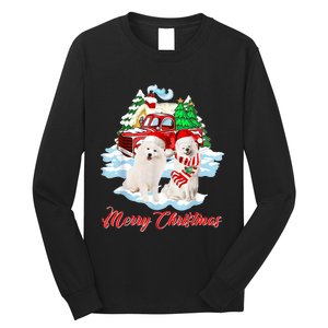 Merry Christmas Funny Santa Samoyed Dog Lover Christmas Long Sleeve Shirt