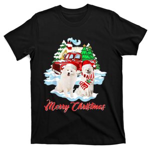 Merry Christmas Funny Santa Samoyed Dog Lover Christmas T-Shirt