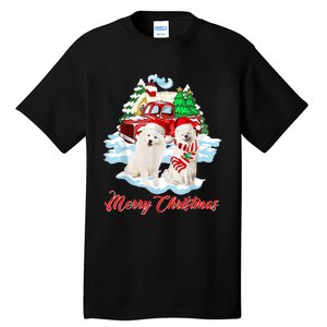 Merry Christmas Funny Santa Samoyed Dog Lover Christmas Tall T-Shirt