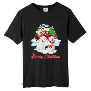 Merry Christmas Funny Santa Samoyed Dog Lover Christmas Tall Fusion ChromaSoft Performance T-Shirt