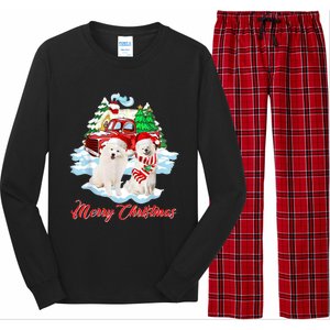 Merry Christmas Funny Santa Samoyed Dog Lover Christmas Long Sleeve Pajama Set