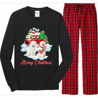 Merry Christmas Funny Santa Samoyed Dog Lover Christmas Long Sleeve Pajama Set