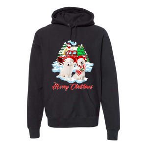 Merry Christmas Funny Santa Samoyed Dog Lover Christmas Premium Hoodie