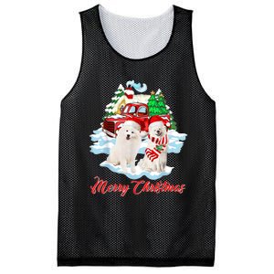 Merry Christmas Funny Santa Samoyed Dog Lover Christmas Mesh Reversible Basketball Jersey Tank