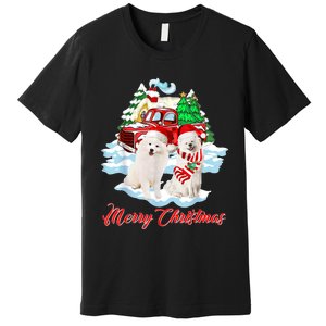 Merry Christmas Funny Santa Samoyed Dog Lover Christmas Premium T-Shirt