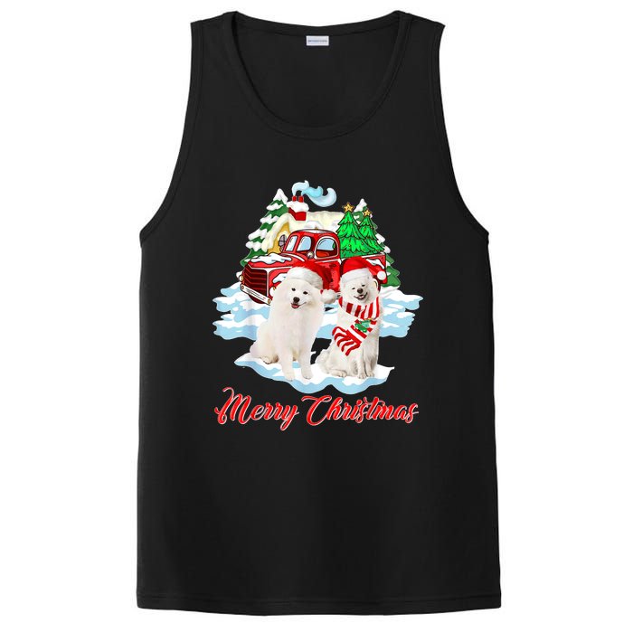 Merry Christmas Funny Santa Samoyed Dog Lover Christmas PosiCharge Competitor Tank