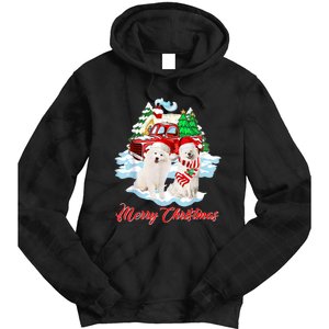 Merry Christmas Funny Santa Samoyed Dog Lover Christmas Tie Dye Hoodie