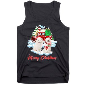 Merry Christmas Funny Santa Samoyed Dog Lover Christmas Tank Top