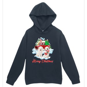 Merry Christmas Funny Santa Samoyed Dog Lover Christmas Urban Pullover Hoodie