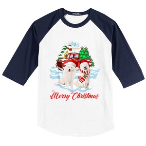 Merry Christmas Funny Santa Samoyed Dog Lover Christmas Baseball Sleeve Shirt