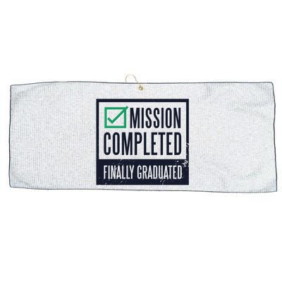 Mission Completed Finally Graduated Gift Large Microfiber Waffle Golf Towel