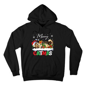 Merry Catmas Funny Cat Dad Cat Mom Christmas Cat Hoodie