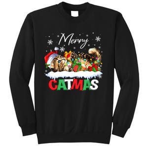 Merry Catmas Funny Cat Dad Cat Mom Christmas Cat Sweatshirt