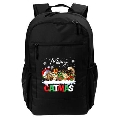 Merry Catmas Funny Cat Dad Cat Mom Christmas Cat Backpack