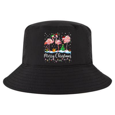 Merry Christmas Flamingo Santa Hat Xmas Pajamas Holiday.Dvjwrnwz Cool Comfort Performance Bucket Hat