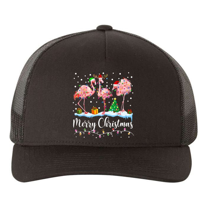 Merry Christmas Flamingo Santa Hat Xmas Pajamas Holiday.Dvjwrnwz Yupoong Adult 5-Panel Trucker Hat