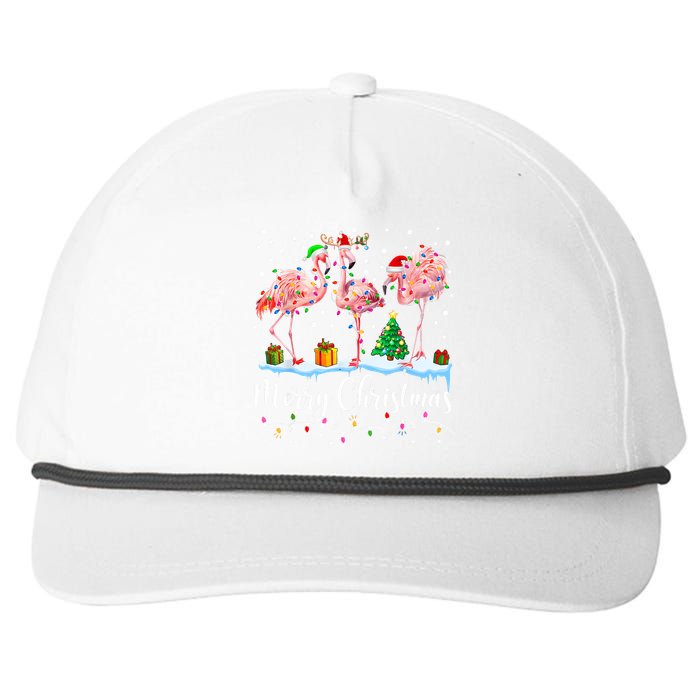 Merry Christmas Flamingo Santa Hat Xmas Pajamas Holiday.Dvjwrnwz Snapback Five-Panel Rope Hat