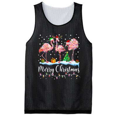 Merry Christmas Flamingo Santa Hat Xmas Pajamas Holiday.Dvjwrnwz Mesh Reversible Basketball Jersey Tank