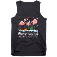 Merry Christmas Flamingo Santa Hat Xmas Pajamas Holiday.Dvjwrnwz Tank Top