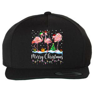 Merry Christmas Flamingo Santa Hat Xmas Pajamas Holiday.Dvjwrnwz Wool Snapback Cap