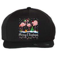 Merry Christmas Flamingo Santa Hat Xmas Pajamas Holiday.Dvjwrnwz Wool Snapback Cap