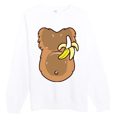 Monkey Costume For Monkey Halloween Costume Premium Crewneck Sweatshirt