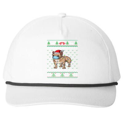 Merry Christmas Frenchie Dog Ugly Christmas French Bulldog Gift Snapback Five-Panel Rope Hat