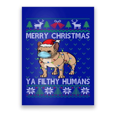 Merry Christmas Frenchie Dog Ugly Christmas French Bulldog Gift Poster