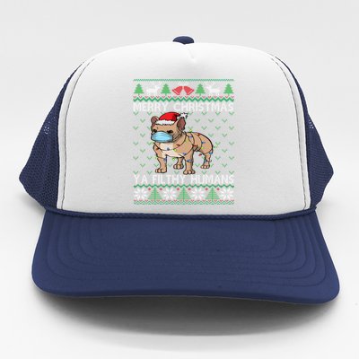 Merry Christmas Frenchie Dog Ugly Christmas French Bulldog Gift Trucker Hat