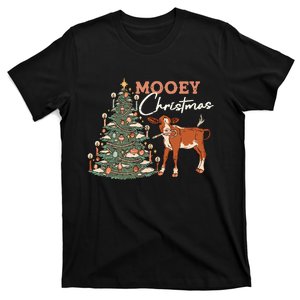 Mooey Christmas Farmer Western T-Shirt