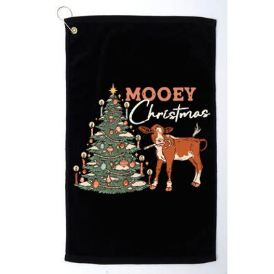 Mooey Christmas Farmer Western Platinum Collection Golf Towel