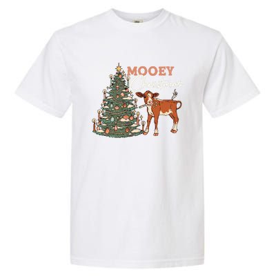 Mooey Christmas Farmer Western Garment-Dyed Heavyweight T-Shirt