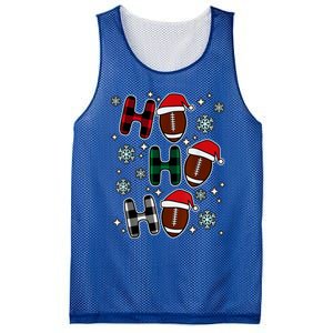 Merry Christmas Football Player Ball Ho Ho Ho Plaid Xmas Gift Mesh Reversible Basketball Jersey Tank