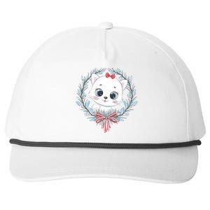 Merry Catmas Funny Cat Christmas Snapback Five-Panel Rope Hat