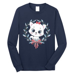 Merry Catmas Funny Cat Christmas Long Sleeve Shirt