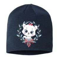 Merry Catmas Funny Cat Christmas Sustainable Beanie