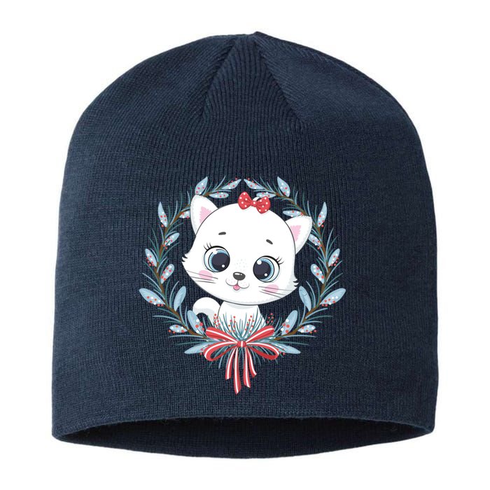 Merry Catmas Funny Cat Christmas Sustainable Beanie